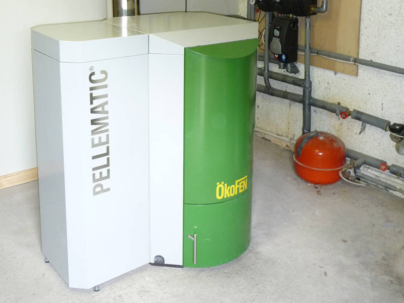 Photo of a pellet boiler
